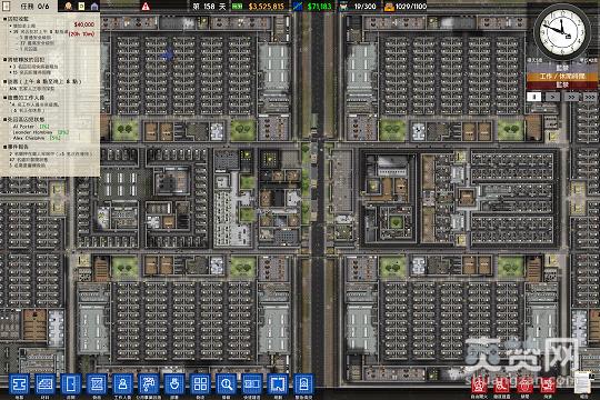 硕大的监狱平面图。《监狱建造师》游戏截图